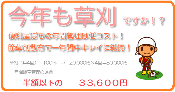 除草剤による年間管理